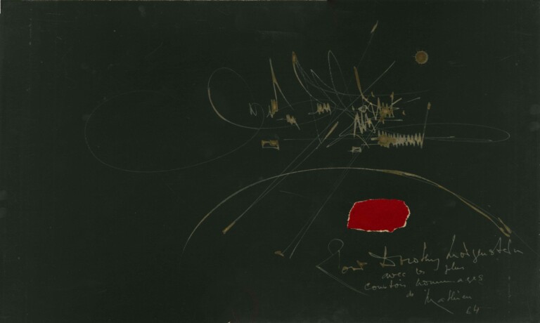 Georges Mathieu Composition pour Dorothy Morgenstern