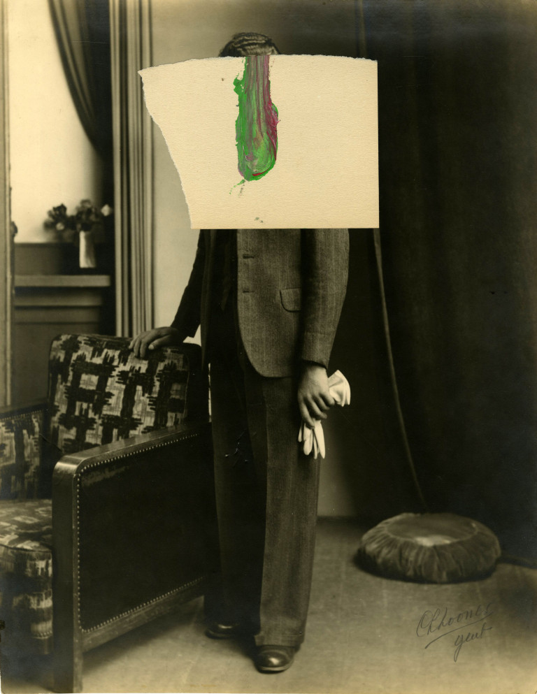 Philippe Jusforgues - Sans titre - 2014 - Collage sur photographie 29,4 x 22,3 cm