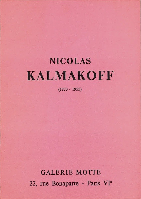 nicolas kalmakoff paris galerie motte