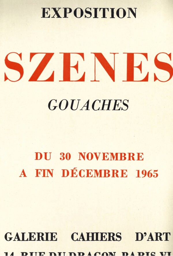 Szenes Cahiers d'art 1965