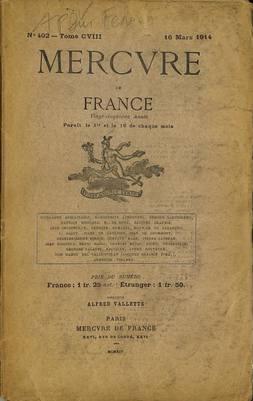 mercure de france 1914