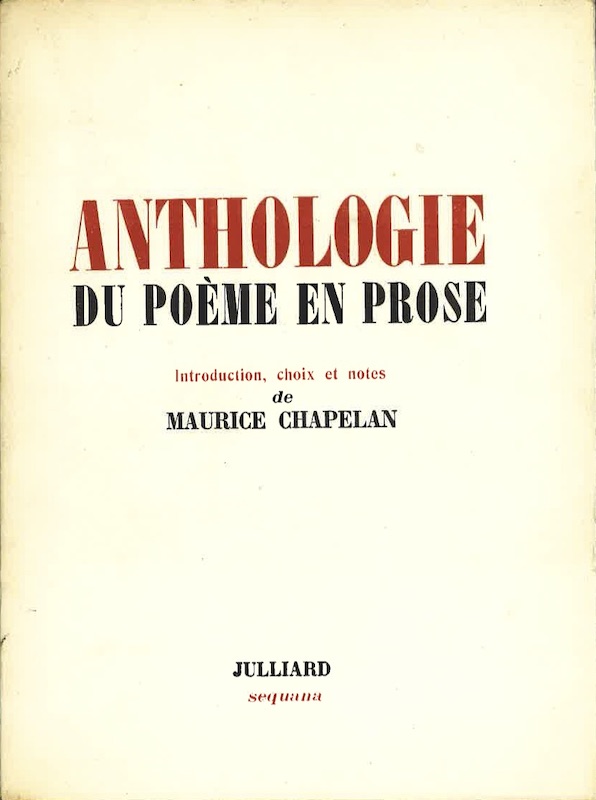 chapelan anthologie poeme