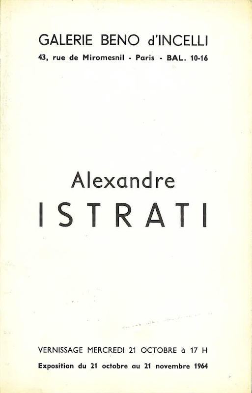 alexandre istrati beno 1964