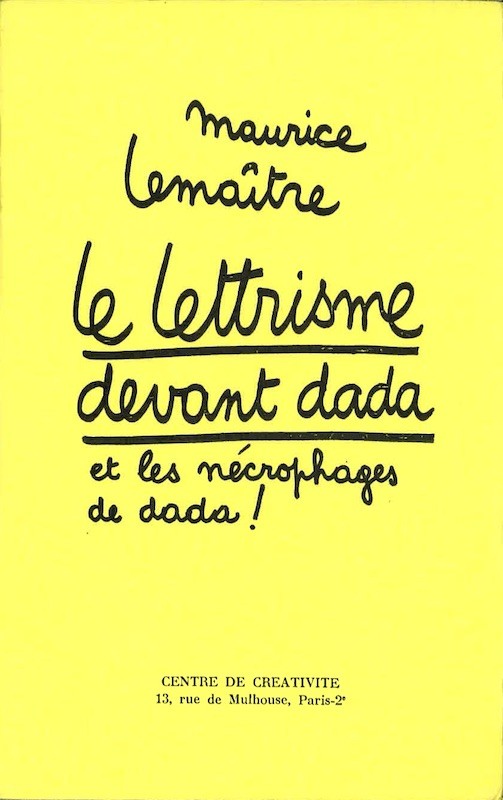 maurice lemaitre lettrisme necrophages