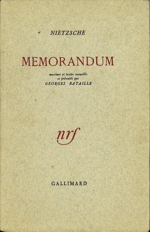 nietzsche memorandum bataille