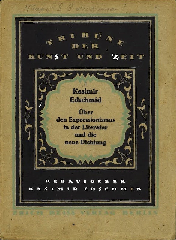 kasimir edschmid expressionismus