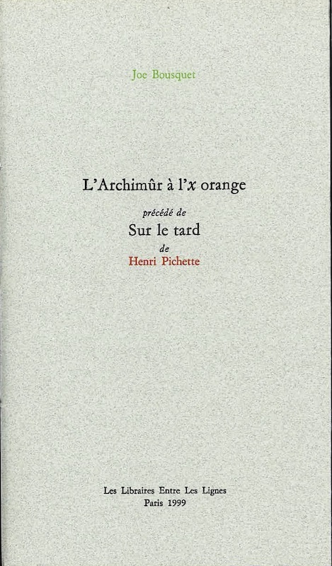 joe bousquet archimur pichette