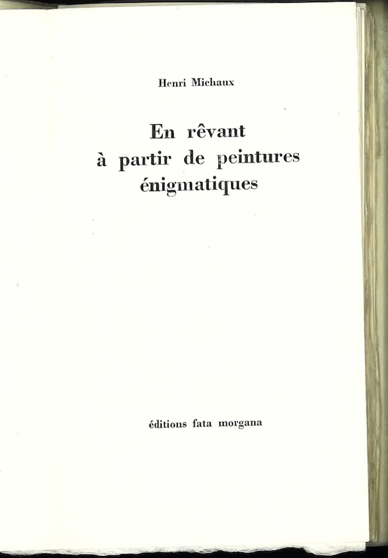 henri michaux revant peintures enigmatiques
