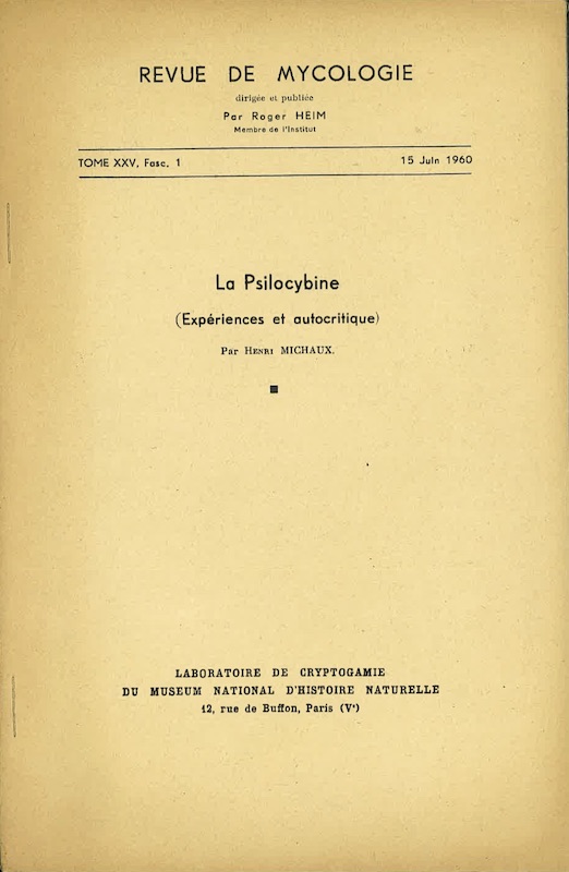 henri michaux psilocybine revue mycologie