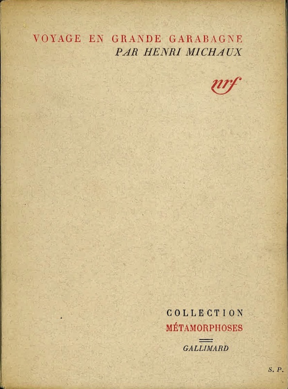 henri michaux voyage garabagne