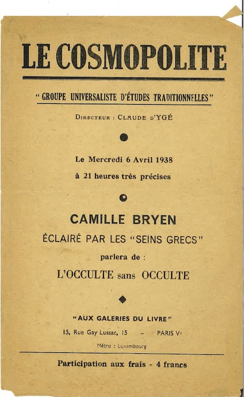 cosmopolite camille bryen occulte