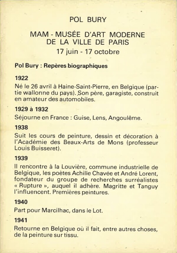 pol bury mam paris 1982