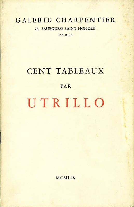 utrillo cent tableaux charpentier