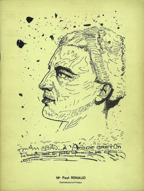 vente surrealisme litterature contemporaine paul renaud novembre 1981