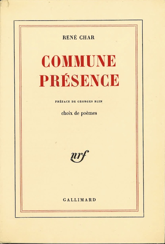 rene char commune presence