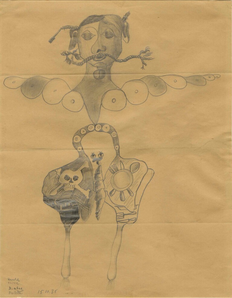 Cadavre exquis Jacques Herold Victor Brauner Raoul Ubac