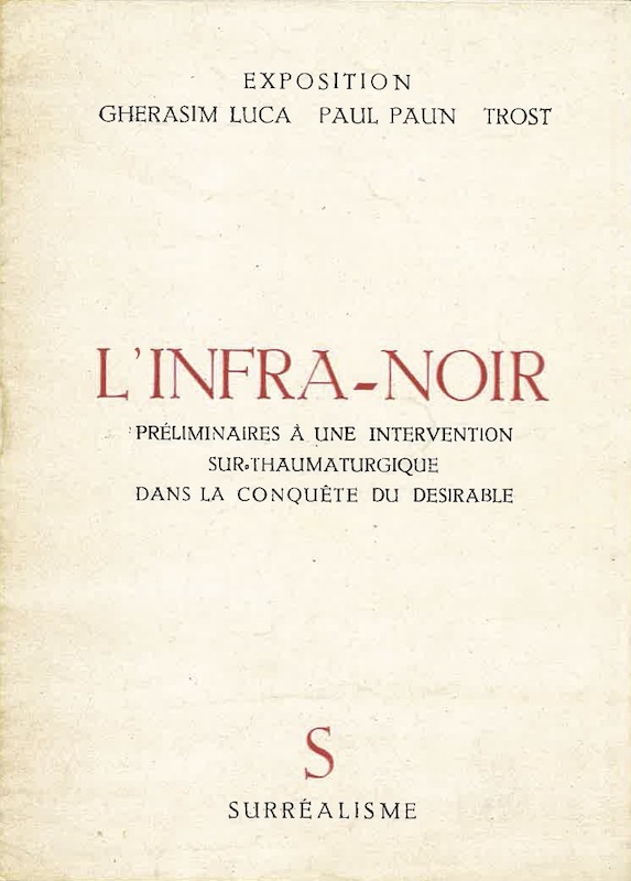 exposition gherasim luca preliminaires thaumaturgique