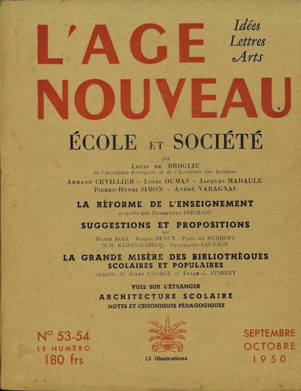age nouveau marcello fabri broglie ecole societe