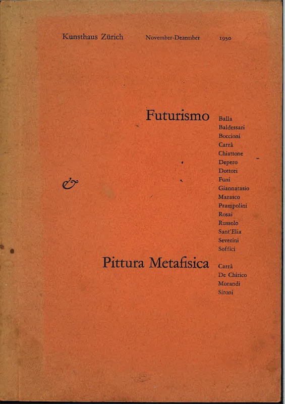 futurismo pittura metafisica 1950