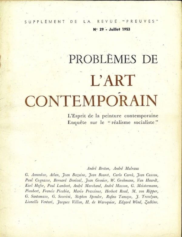andre breton probleme art contemporain