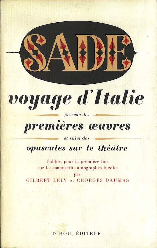 sade voyage italie lely daumas tchou