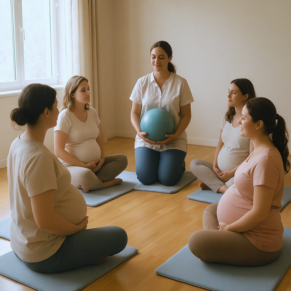 Cours de préparation à l'accouchement en petit groupe