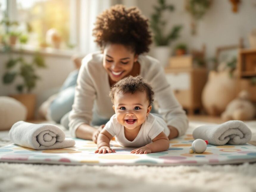 Activités sur le ventre pour bébé: 20 idées efficaces 2026