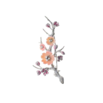 Broche Freesia en fleurs roses
