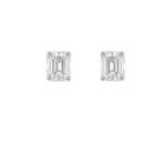 Estelle Solitaire Emerald-Cut Earrings